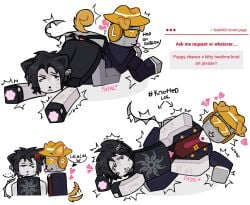 2boys bark barking blocky_body chance_(forsaken) cuts dog_chance_(forsaken) doggy_style fatal(artist) forsaken_(roblox) gay hat kitty_cat_two_time knotted_dildo knotting male male_only motion_lines official_alternate_costume paw_beans paws pegging request roblox roblox_game robloxian selfharm_scars strap strap-on strawpage_request tagme tagme_(artist) tail tail_wag tail_wagging text two_time wagging_tail yellow_fur yellow_hat
