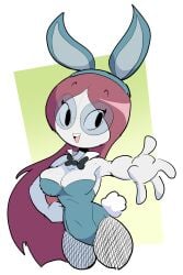 big_ass big_breasts big_butt big_thighs big_titties bunny_ears bunny_girl bunny_girl_suit bunny_tail bunnysuit clothing curvaceous curvaceous_female curvaceous_figure curvy curvy_figure curvy_hips female female_focus female_only glasses loggofrog long_hair original original_character red_hair thick_thighs thigh_highs white_skin