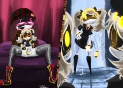 dick drooling enjoying glitch_productions j_(murder_drones) leaking_cum murder_drones n_(murder_drones) oc penis plushie pussy robot tail toyslasher v_(murder_drones) voodoo voodoo_doll voodoo_sex