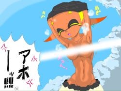artist_request convenient_censoring frye_(splatoon) frye_onaga inkling inkling_girl splatoon splatoon_(series) splatoon_3 tagme tentacle_hair topless topless_female undressing