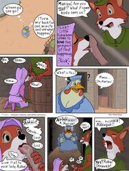 anthro canine chicken comic disney female fox fur furry lady_kluck maid_marian male mammal penis piou_piou_master robin_hood_(character) robin_hood_(disney) straight