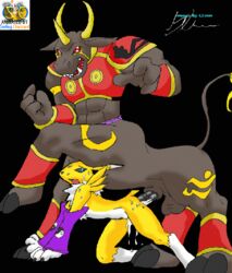 animated cum digimon furry gif glenn lowres male penis renamon surfing_charizard vajramon