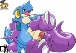 . animated feral nidoking nidoqueen pokemon pokemon_(species) surfing_charizard tensor