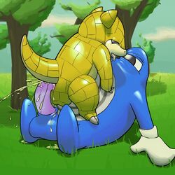 buggery color interspecies male male_only multiple_males nintendo pokemon poliwhirl sandshrew yaoi