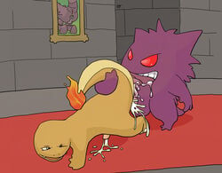 buggery charmander color fire gengar interspecies male male_only multiple_males nintendo pokémon_(species) pokemon pokemon_rgby tail tail_fire yaoi