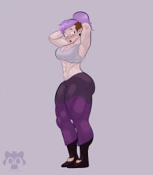amity_blight armpits big_ass disney evil_raccoon female female_only muscles muscular muscular_female the_owl_house thick thick_ass thick_hips thick_legs thick_thighs