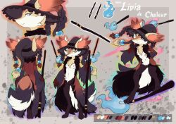 2026 absurd_res anthro areola biped breasts butt claws clothed clothed_anthro clothed_female clothing digital_drawing_(artwork) digital_media_(artwork) feet female fingers front_view fur generation_9_pokemon genitals hair hat headgear headwear hi_res looking_at_viewer mega_delphox mega_evolution navel nintendo nipples pokemon pokemon_(species) rear_view sealer4258 simple_background smile solo standing tail toes vulva