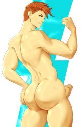 ass ass_focus cock dat_ass dc dc_comics dick flexing gasaiv male_only naked naked_male nude nude_male solo_male the_flash the_flash_(series) wally_west