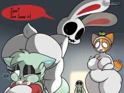 2026 ambiguous_gender anthro arctic_fox asphyxiation ass big_butt black_eyeshadow black_nose black_sclera blue_body blue_ears blue_fur blue_hair bodily_fluids breasts brown_body brown_fur brown_tail canid canine canis cheezborger_(chikn_nuggit) chikn_nuggit chikn_nuggit_(chikn_nuggit) choking choking_on_cock cum cum_from_nose cum_in_mouth cum_in_nose cum_inside demon digital_media_(artwork) domestic_cat domestic_dog ejaculation english_text exclamation_point eyelashes eyeshadow felid feline felis fellatio female food forced forced_oral fox fur genital_fluids group hair hawt_saus_(chikn_nuggit) hi_res iscream_(chikn_nuggit) lagomorph leporid long_ears looking_at_another looking_back lying makeup male male/female mammal multicolored_body multicolored_fur multicolored_tail nonbinary_(lore) on_back oral orange_body orange_fur orange_tail orgasm penile penis_in_mouth pickle_(food) question_mark rabbit rear_view red_body red_eyes red_fur rodent sciurid scut_tail sex short_tail signature sinnerbunny sitting sitting_on_head slightly_chubby slushi_(chikn_nuggit) speech_bubble squirrel standing tail tears text thick_thighs tree_squirrel true_fox two_tone_body two_tone_fur white_body white_ears white_fur white_tail yellow_body yellow_ears yellow_fur