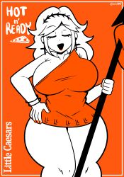 1girls big_breasts big_cleopatra big_thighs closed_eyes clothed clothed_female clothing curvaceous curvaceous_body curvaceous_female curvaceous_figure curvaceous_hips curvaceous_thighs curves curvy curvy_body curvy_female curvy_figure curvy_hips female female_focus female_only fluffy fluffy_hair giant_breasts gigantic_breasts gigantic_thighs greek_clothes greek_female hips huge_breasts huge_thighs large_breasts large_thighs little_caesars long_hair looking_at_viewer massive_breasts massive_thighs orange_dress plump plump_breasts plump_thighs pomade seireiart solo solo_female solo_female_focus spear thicc thicc_thighs thick thick_hips thick_legs thick_thighs thighs tongue tongue_out very_long_hair voluptuous voluptuous_body voluptuous_female white_body white_hair white_skin