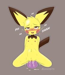 <3_eyes 2018 anthro black_fur black_nose blush brown_eyes bunnybits cute dildo dildo_sitting drooling electricity eyelashes female flat_chested fur grey_background half-closed_eyes heart kneeling looking_up mammal moan multicolored_fur navel nintendo nipples nude open_mouth open_smile penetration pichu pokémon_(species) pokemon pussy pussy_juice rodent saliva saliva_string sex_toy simple_background smile solo stomach_bulge sweat teeth text tongue vaginal_penetration vaginal_penetration video_games yellow_fur