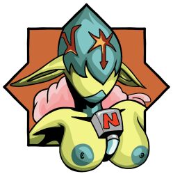 2008 activision breasts_out crash_(series) crash_mind_over_mutant edit edited edited_official_artwork flower flowers nipples no_eyes no_mouth plant plant_girl plant_humanoid psycho_mandrake transparent_background