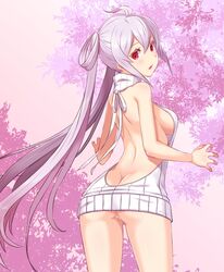 ass hou_(hachiyou) no_bra nopan pussy sweater virgin_killer_sweater