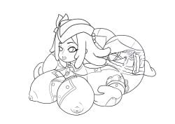 1girls balonojoshi big_ass big_breasts breasts dame_luchika expansion female female_only inanimate_transformation large_breasts luchika monochrome monster_hunter objectification pool_toy pooltoy_transformation rubber rubber_toy rubberization sex_toy sex_toy_transformation sketch transformation