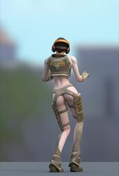 3d alternate_costume animated areolae ass boots breasts d.va dancing female female_only headphones junker_d.va metssfm nipples no_bra no_panties no_sound overwatch solo video