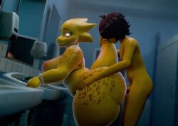 1boy 1boy1girl 1girls 2026 3d 3d_animation 3d_model alphys ambiguous_penetration anthro ass balls bathroom bathroom_sex big_ass big_breasts big_nipples big_tail big_thighs breasts deltarune digital_media explicit female female_on_human furry human human_on_anthro kris_(deltarune) lizard loop looping_animation male male_on_anthro nipples no_sound penis radiationhazard ratsyarts reptile sex shorter_than_10_seconds tagme tail thighs twilightv0ids_(modeler) undertale_(series) video