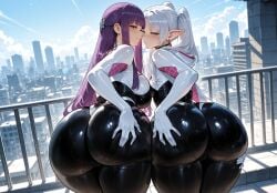 2girls ai_generated ass ass_focus ass_grab big_ass big_booty big_breasts big_butt big_thighs breasts bubble_butt curvy cute dumptruck_ass elf elf_ears enormous_ass fat_ass female female_only fern_(sousou_no_frieren) frieren frieren_beyond_journey's_end gigantic_ass ginormous_ass goonable green_eyes gwen_stacy_(cosplay) hot huge_ass huge_booty huge_breasts huge_butt huge_thighs humongous_ass hyper hyper_ass marvel mature mature_body mature_figure mature_woman milf miyuai mommy perfect_ass perfect_body perfection purple_eyes purple_hair rare round_ass sexy sexy_body sexy_female small_breasts sousou_no_frieren thick thick_ass thick_body thick_butt thick_legs thick_thighs thighs tight_clothes tight_clothing tight_fit voluptuous voluptuous_female white_hair wide_hips
