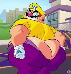 1boy animated anus anus_peek ass ass_cleavage ass_crack ass_focus ass_grab bara big_ass big_butt bubble_ass bubble_butt butt_crack chubby chubby_male clapping_ass clapping_buttocks clapping_cheeks fart fart_edit fart_fetish fart_without_cloud farting farts fat fat_ass fat_butt fat_male gay gay_male gloves high_resolution highres looking_back male male_only mario_(series) moustache nintendo obese obese_male overweight overweight_male smiling smiling_at_viewer solo solo_male super_mario_bros. tagme thick_ass thick_butt thick_hips trashtoonz video wario yaoi