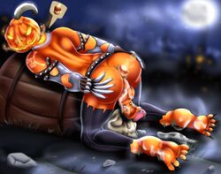 alternate_version_available anal animated anus blizzard_entertainment cum gif halloween male male_only overwatch pumpkin pumpkin_head pumpkin_reaper reaper solo