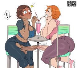 2futas ass big_ass big_ass_(futa) big_breasts big_penis blue_eyes blush braces breasts brown_body brown_cock brown_hair brown_skin busty cleavage closed_eyes_smile clothed clothing dark-skinned_futa dark_skin detnox dickgirl dickgirl_only freckles freckles_on_breasts freckles_on_face frottage futa_on_futa futa_only futa_with_futa futanari ginger ginger_hair grace_(detnox) happy human jeans large_breasts last_pumps light-skinned_futa light_skin mostly_clothed oc orange_hair original_characters penis penis_touching penises_touching public public_nudity romantic romantic_couple shocked short_hair sitting suzanne_(detnox) thick_thighs thighs tip_to_tip tips_touching white_cock workout_clothes