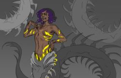 centipede female female_only human_version humanized murder_drones naked scar uzi_(murder_drones) uzi_doorman