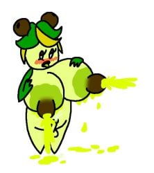 2025 big_breasts big_nipples blush bodily_fluids breasts cum dahlia_(greenyeggs) dolliv ejaculation erection food fruit generation_9_pokemon genital_fluids genitals greenyeggs gynomorph hi_res huge_breasts huge_nipples hyper hyper_breasts hyper_nipples intersex lactating nintendo nipples olive_(fruit) penis plant pokemon pokemon_(species) pokemon_only solo trans_(lore) trans_woman_(lore) unusual_bodily_fluids unusual_lactation