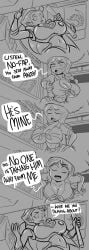 2girls buzz_lightyear_of_star_command cerealharem_(artist) disney fruitofcrystal huge_breasts jessie_(toy_story) mira_nova pixar toy_story yandere