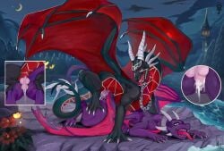 absurd_res activision alternate_view bodily_fluids cum cynder diorionarh dragon duo european_mythology female feral feral_on_feral forest genital_fluids genitals hi_res impregnation jewelry knot knotted_penis male male/female malevolent_(cynderthedragoness39) markings married_couple moan moon mythological_creature mythological_scalie mythology necklace night penetration penis plant rear_view ring rule_63 scalie spyro_the_dragon toaster21648 tree vaginal_penetration water western_dragon
