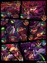 69_position absurd_res antennae_(anatomy) anthro ass bar bodily_fluids clothed clothing comic cowboy_hat cum digital_media_(artwork) duo facesitting fluffy gameplay_mechanics genital_fluids genitals glowing glowing_eyes gui hat headgear headwear health_bar hi_res male male/male markings neck_tuft oral penis polarfoxpat public relentless_pest_reno_(brawlhalla) reno_(brawlhalla) reversal sex sitting sitting_on_another slit_penis smug the_wanderer_(brawlhalla) tuft undressing wing_eyes wing_markings wings wings_(anatomy)
