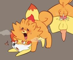 balls blush blush_lines bodily_fluids canid canine cum cum_inside doggy_style drooling duo ejaculation fennekin feral fokko fox freckledcoat from_behind_position furry_balls gay gay_sex generation_10_pokemon generation_6_pokemon genital_fluids genitals hi_res knot knotted_penis male male/male mammal nintendo penis pokemon pokemon_(species) pokemon_ww pokemon_xy pombon pomken saliva sex sweat