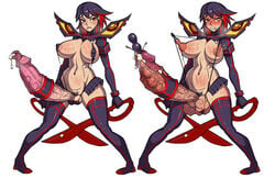 1futa balls breasts cleavage cumshot dickgirl erection futa_only futa_urethral_insertion futanari hourglass_figure huge_balls huge_testicles hyper hyper_penis intersex kill_la_kill large_breasts lycra_(artist) masturbation matoi_ryuuko penis pent_up scissor_blade senketsu solo suspenders testicles urethral urethral_insertion urethral_prolapse