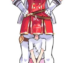 1boy 1girls duo female giantess gold_ship_(umamusume) inside_clothing larger_female macro macro_female male mini_giantess smaller_male tagme umamusume under_clothes wmaker777
