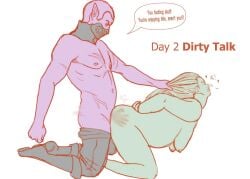 dirty_talk enderal hair_pulling large_breasts masked_male nonbinary oc oc_x_canon ocxcanon prophet rough_sex scars slapping_ass slapping_butt tharael_narys
