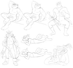 chance_furlong commander_feral dr._viper erection hard_drive_(swat_kats) jake_clawson male male_only mask nude penis sketch swat_kats thegreatmatsutzu