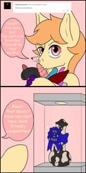 anal_beads anthro blue_ribbon comic competition dialogue dildo equine fan_character fur furry hair heart horse hug inside kissing light lovingwolf male mammal my_little_pony sex_toy simple_background sparkles speech_bubble text