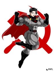 abs biceps breasts cape female matl muscles muscular muscular_arms muscular_female muscular_legs muscular_thighs soviet_superwoman