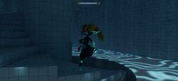 1girls aquaphilia breasts female female_only imp imp_midna midna nintendo nipples nude puffy_cheeks short_stack solo the_legend_of_zelda the_poolrooms twilight_princess underwater walking zantzusui