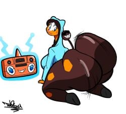 1boy 2025 2girls anthro artist_logo artist_name ass big_ass big_breasts big_butt blue_eyes boombox bouncing_butt breasts brown_body brown_fur brown_hair bubble_butt butt_focus butt_jiggle clapping_cheeks digital_drawing_(artwork) digital_media_(artwork) duo eyelashes eyewear female fur generation_2_pokemon girafarig giraffid hair huge_breasts huge_butt jiggling logo long_hair long_tail looking_back male male/female mammal nahff nintendo penelope_and_katelyn_(nahff) pokemon pokemon_(species) pokemorph signature sunglasses tagme tail tansau text throwing_it_back twerking wet wet_body wiggling_ass yellow_body yellow_fur