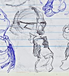 2boys anthro closed_eyes dreamworks dreamworks_animation genitals human licking licking_penis male male_only mammal oral oral_sex over_the_hedge paramount_pictures penis procyonid raccoon ram_satinga rj_(over_the_hedge) sketch