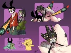 alien_robot dickgirl female/female female_on_female female_on_top female_penetrated moth moth_girl mothra mothra_(series) panties_in_mouth pegging robot robot_girl sparkplug star-the-skeleton taking_panties_off toho toho_(film_company) transformers wet_pussy yuri