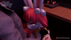 3d animated anthro blowjob boobjob cum cum_in_pussy dominant_female furry in_heat_(game) monsterbox no_sound paizuri poppi_(in_heat) riding_penis tagme thetntwonip video