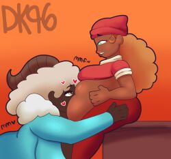 2girls belly belly_fetish belly_worship big_breasts chubby chubby_female daisykitty96 trina_(daisykitty96) yuri zadie_(daisykitty96)