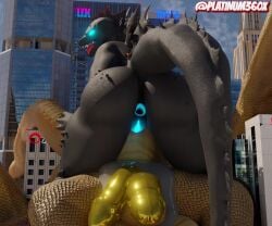 2_penises 3d_(artwork) 3d_animation 6:5 angry animated anthro anus atomic_breath ball_squish balls big_breasts big_penis blender_cycles blue_eyes blue_glow blue_sky bodily_fluids breasts building city cloud cloudy_sky cowgirl_position cum cum_drip cum_in_ass cum_in_vagina cum_inside day digital_media_(artwork) dominant dominant_female double_penetration dragon dripping duo european_mythology excessive_cum excessive_genital_fluids face_punch female female_on_top feral from_front_position genital_fluids genitals glowing glowing_anus glowing_eyes glowing_genitalia glowing_spikes glowing_vulva godzilla godzilla_(series) gold_penis greek_mythology huge_breasts huge_cock hydra kaiju king_ghidorah laser_beam light long_playtime macro male male/female monster monsterverse multi_genitalia multi_penis mythological_creature mythological_scalie mythology on_bottom on_top penetration penis platinum360x roaring rough_sex scalie sex sky sound sound_warning spikes squish stunned sunlight surprised_expression tagme tail tail_motion throbbing throbbing_balls throbbing_penis toho tongue tongue_out unconscious_male video video vulva wings xaz3d_(modeler) yellow_glow