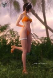 1girls 3d 3d_animation animated beach bikini bikini_bottom bikini_top black_hair brown_eyes brown_eyes_female clothed clothed_female female female_focus female_only final_fantasy final_fantasy_vii final_fantasy_vii_remake happy happy_female light-skinned_female light_skin looking_at_viewer petite petite_body petite_female rendonyx short_hair short_hair_female shorter_than_10_seconds shorts smile smiling smiling_at_viewer solo solo_female solo_focus tagme turntable_(animation) video yuffie_kisaragi