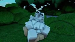 1boy 1girls 3d animated balls_deep bouncing_breasts bunny_ears closed_eyes female_on_top kinlyrr kinny_the_bunny_(kinlyrr) light-skinned_male nature nature_background outside outside_sex park public_sex riding_penis roblox robloxian sex shorter_than_30_seconds slow_sex sound tagme video white_hair white_skin