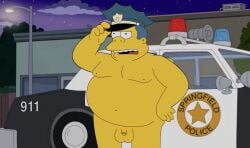 1boy 20th_century_fox 20th_century_studios balls belly big_balls big_belly blue_hair car chief_wiggum chubby chubby_male clancy_wiggum fat fat_ass fat_male genitals hat human human_only large_belly male male_nipples male_only mature mature_male moobs naked_male nipples normiesouth nude_male obese obese_male overweight overweight_male penis policeman small_penis solo solo_focus solo_male testicles the_simpsons yellow_skin