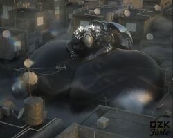 big_ass big_breasts breast_expansion breasts bubble_butt cleavage female huge_ass huge_breasts hyper_breasts irona_(qzk_forte) macro nipples qzk_forte tagme thick_thighs wide_hips