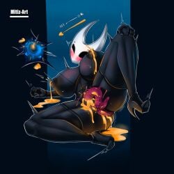 1girls 2d 2d_(artwork) bad_end blush blush corruption cum cum_in_pussy cum_inside defeated_heroine heart_symbol high_heels hollow_knight hornet_(hollow_knight) impregnation leaking_milk mitiz-art overflow overflowing_cum parasite pussy sex team_cherry the_infection_(hollow_knight) vaginal_penetration vaginal_sex watermark worm yellow_cum