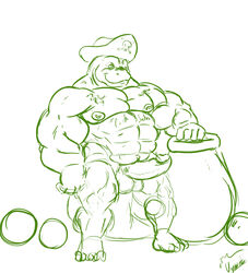 anthro balls biceps cannon crocodile crocodilian donkey_kong_(series) erection kannon kremling male male_only muscular nintendo nipples penis pirate pirate_hat ranged_weapon reptile scalie sketch solo uniparasite vein video_games weapon