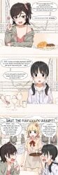 1femboy 2025 2girls 3_panel_comic aiu404l angel angel_(aiu404l) angel_wings bare_midriff black_eyes black_hair blonde_female blonde_hair blue_eyes blush brown_hair comedic comedy crossdressing egg_(aiu404l) embarrassed female femboy femboy_with_female funny halo ham_(aiu404l) have_sex imminent_sex male meme public restaurant stockings text tummy twink twitter_link twitter_username